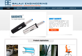 Balaji Engineering gas springs manufacturer website