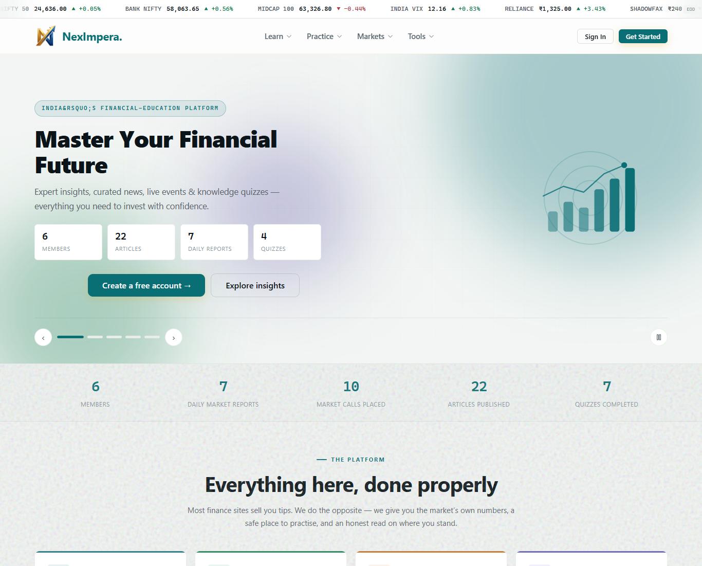 Nex Impera corporate website design by Adinath Web Solutions