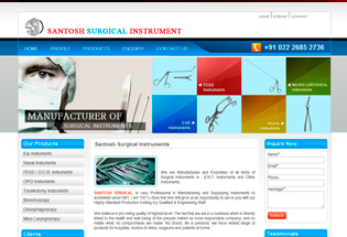 Santosh Surgical website design
