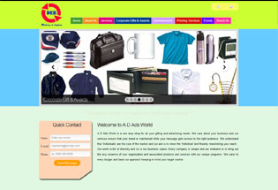 A D Adsworld Corporate Gifts Website Design