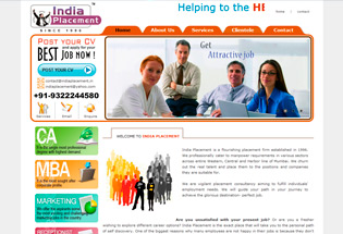 India Placements Website Design