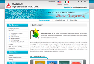 Maniar Injectoplast Website Design