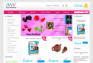 Microware Shopping Cart Website Design