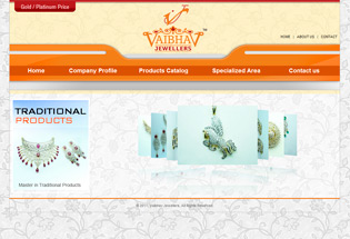 Vaibhav Jewellers Website Design